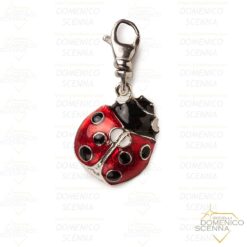 Charm Coccinella Rodio Isola Bella