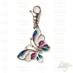 Charm Farfalla rodio Isola Bella