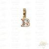 Charm Lettera B dorato Isola Bella