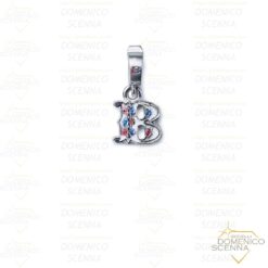 Charm Lettera B rodio Isola Bella