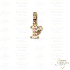 Charm Lettera F dorato Isola Bella