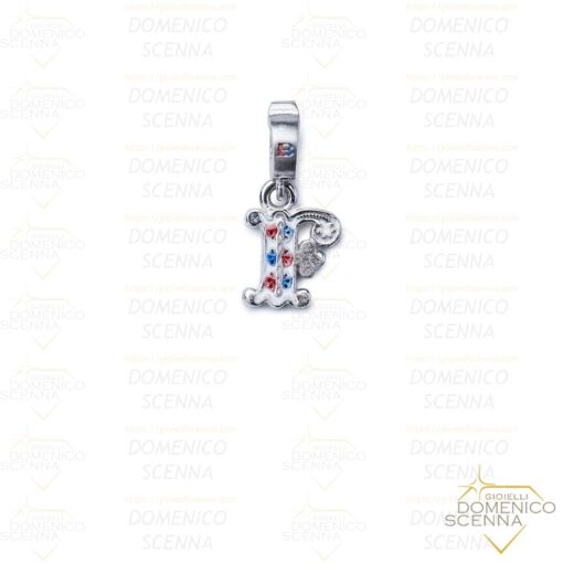 Charm Lettera F rodio Isola Bella