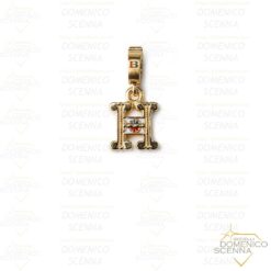 Charm Lettera H dorato Isola Bella