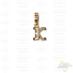 Charm Lettera K dorato Isola Bella