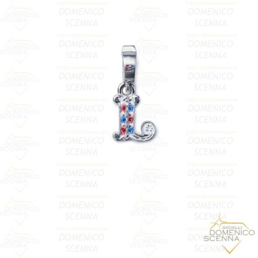 Charm Lettera L rodio Isola Bella