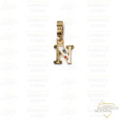 Charm Lettera N dorato Isola Bella