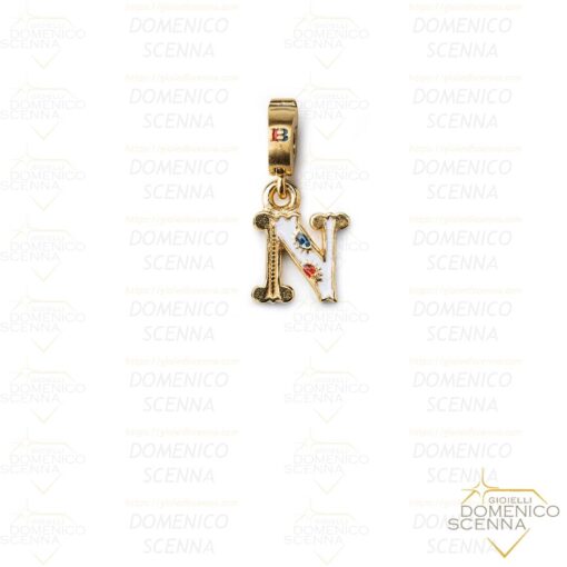 Charm Lettera N dorato Isola Bella