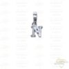 Charm Lettera N rodio Isola Bella