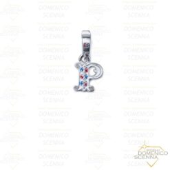 Charm Lettera P rodio Isola Bella