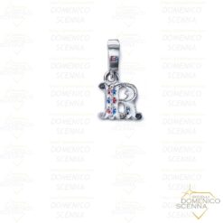 Charm Lettera R rodio Isola Bella
