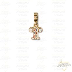Charm Lettera T dorato Isola Bella