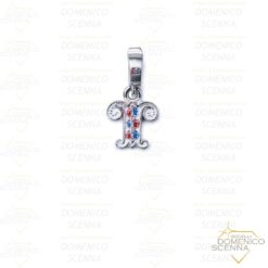 Charm Lettera T rodio Isola Bella