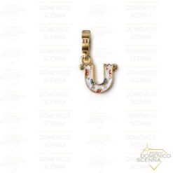 Charm Lettera U dorata Isola Bella
