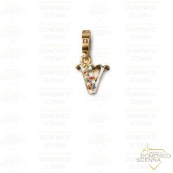Charm Lettera V dorato Isola Bella