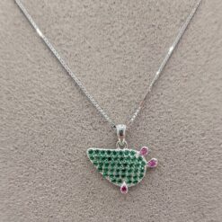 Collana pala di fico con zirconi Terra del sole
