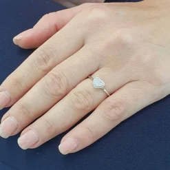 Anello Cuore in Oro Bianco Giorgio Visconti ABX15696