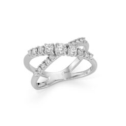 Anello intrecciato con diamanti Miluna LID3632