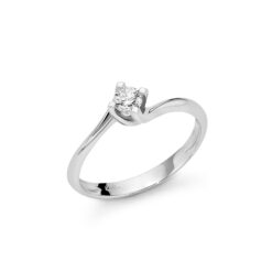 Anello solitario in oro bianco Miluna LID5180-020G7
