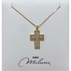 Collana Croce Bicolore Miluna CLD4316BG