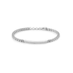 BRACCIALE BLISS ARGENTO TOPAZI BIANCHI 20102514