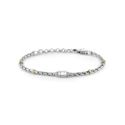 BRACCIALE ARGENTO E ORO GIALLO 9KT cm.21 Bliss 20102518