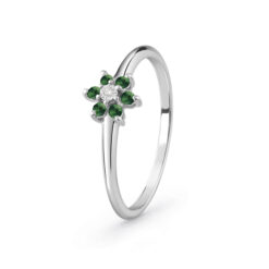 ANELLO BRILL. E SMERALDI MIS.13 Bliss 20102666