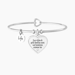 Bracciale rigido amica con ciondolo cuore 732224 Kidult