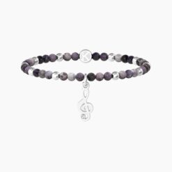 Bracciale musica con agata viola e chiave di violino 732227 Kidult