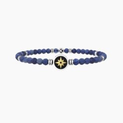 Bracciale elastico con agata blu e rosa dei venti 732238 Kidult