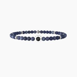 Bracciale con dumortierite blu e cristalli 732254 Kidult