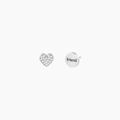Orecchini a lobo amica con cuore e scritta Kidult 761009