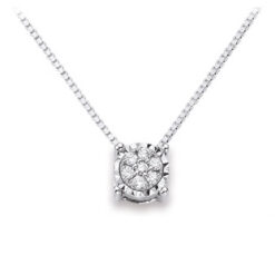 Collana donna oro bianco e diamanti Donnaoro DHPF8501.007
