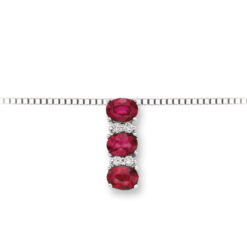 Girocollo Trilogy in Oro e Diamanti con Rubini Donnaoro DHPR9618.004