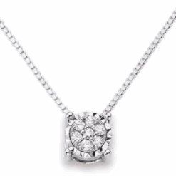 Collana LUCE pendente in oro bianco e diamanti dhpf8501.003