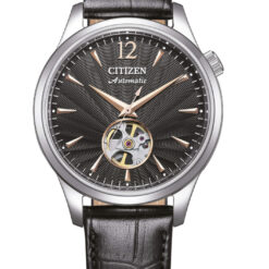 Orologio Uomo Citizen Automatico Open Heart Nero Pelle NH9131-14E