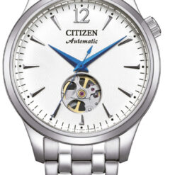 Orologio Uomo Citizen Automatico Open Heart Bianco Acciaio NH9131-73A