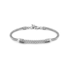 Bracciale in argento con dettaglio color silver Bliss 20095506