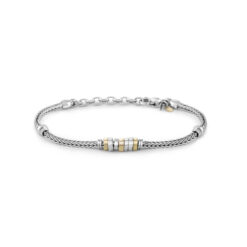 Bracciale in argento con dettaglio in oro giallo Bliss 20102591
