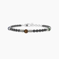 Bracciale uomo con dumortierite e pietre Kidult 732302