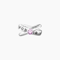 Anello con zircone rosa Kidult 721014-09