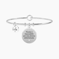 Bracciale rigido con ciondolo e scritta Kidult 732268