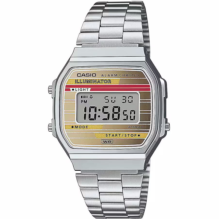 Orologio Vintage Argentato/Acciaio unisex Casio A168WEHA-9AEF