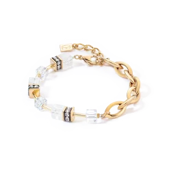Bracciale GeoCUBE® Festive Layer oro-bianco 4523/30-1416