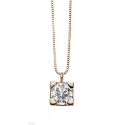 Collana punto luce in oro rosa e diamanti DonnaOro LPL10308.011
