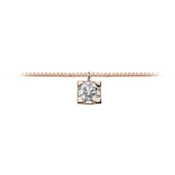 Collana punto luce in Oro Rosa e Diamanti DonnaOro LPL10308.004