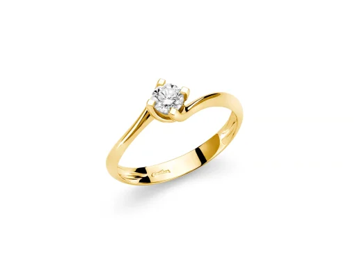 Anello solitario Miluna