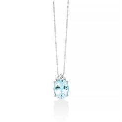 Collana Miluna con acquamarina CLD4725