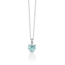 Collana Miluna con acquamarina CLD4728