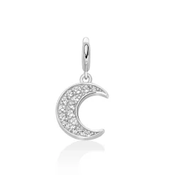 Charm pendente argento luna