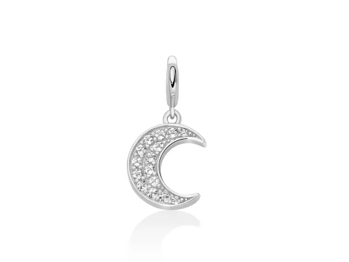 Charm pendente argento luna